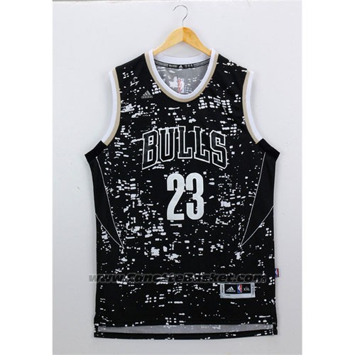 Maglia Luci Della Citta Chicago Bulls Michael Jordan #23 Nero